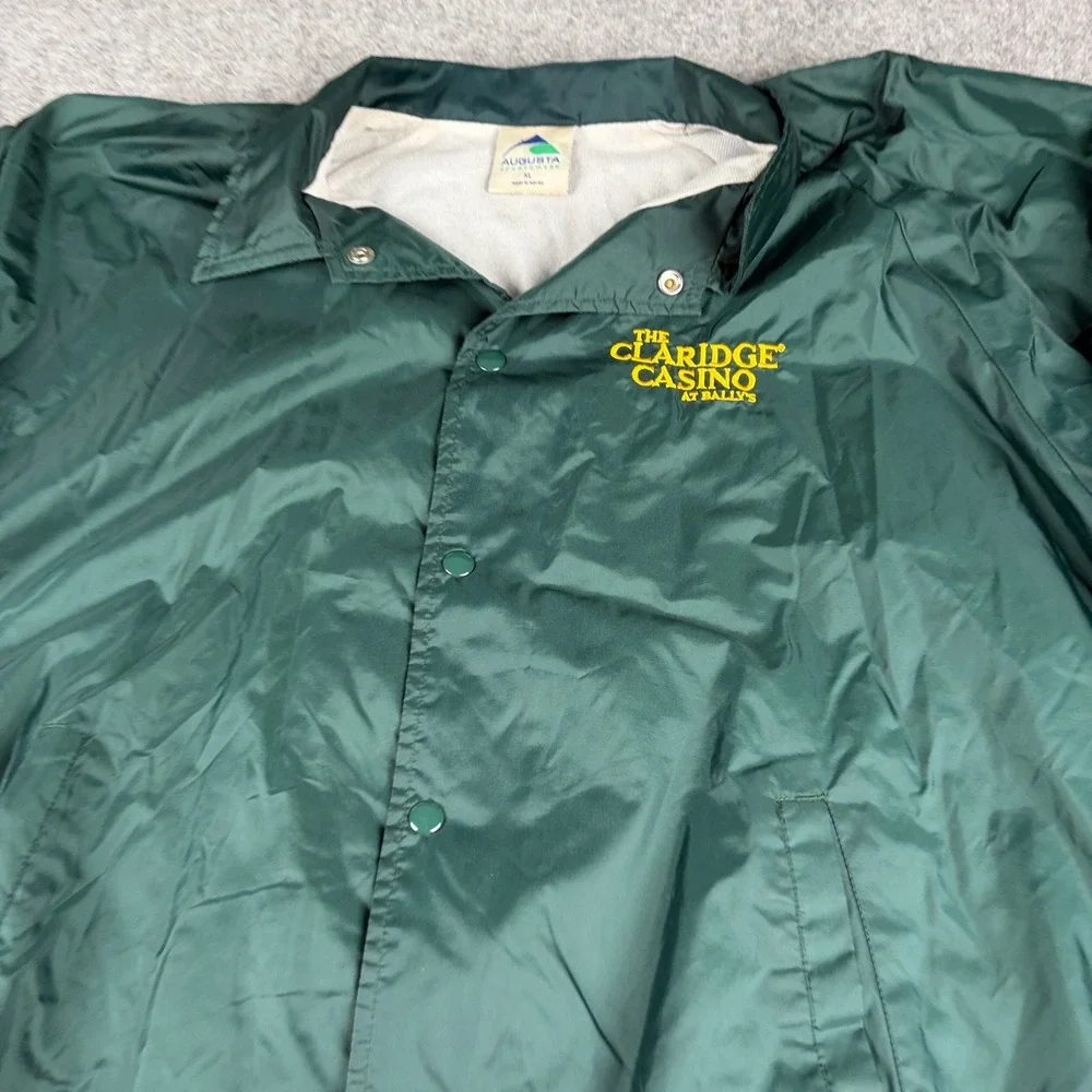 Augusta Sportswear Coach Jacket Mens Extra Large Green‎ Claridge Casino Ballys